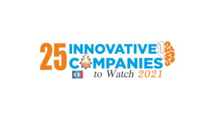 Orange and blue text: 25 Innovative Companies to Watch 2021